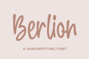 Berlion a Handwritting Font Download