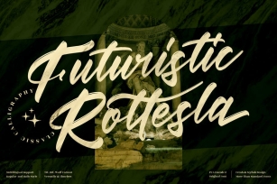 Futuristic Rottesla Brush Font LS Font Download