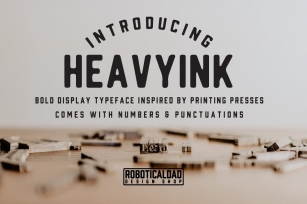 HeavyInk Bold Display Typeface Font Download