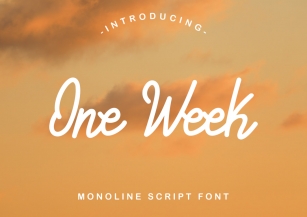 One Week Font Download