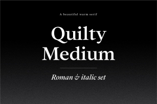 Quilty Medium (Roman  Italic) Font Download