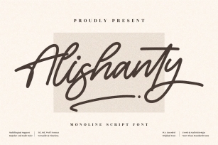 Alishanty Monoline Handwritten Font Download