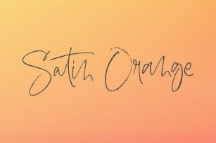 Satin Orange Font Download