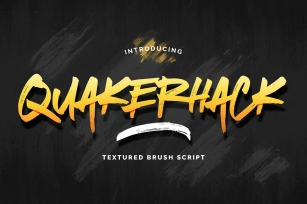 Quakerhack- Textured Brush Script Font Download