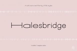 Halesbridge variable width font fami Font Download