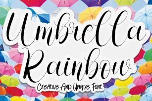Umbrella Rainbow Font Download