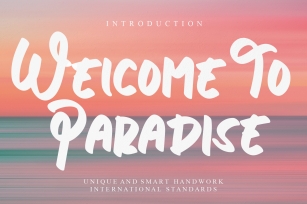 Welcome to Paradise Font Download