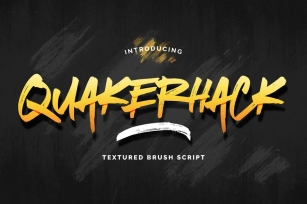 Quakuerhack - Textured Brush Script Font Download