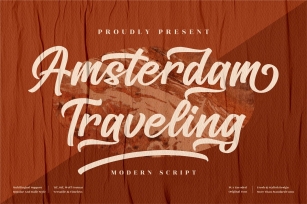 Amsterdam Traveling Modern Script Font Download