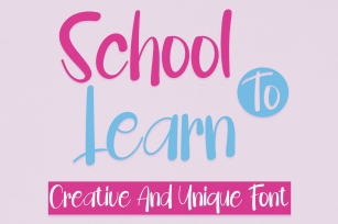 School to Learn Font Download