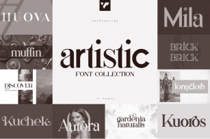 Artistic Font Collection - 15 fonts Font Download