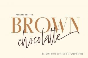 Brown Chocolatte Elegant Duo Font Download