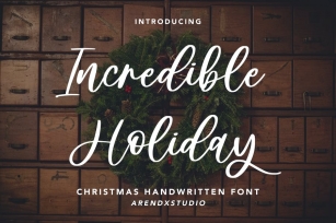 Incredible Holiday - Christmas Handwritten Font Font Download