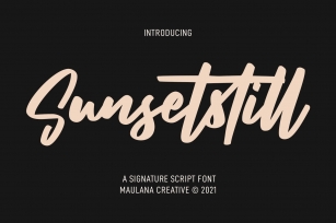 Sunsetstill Font Download