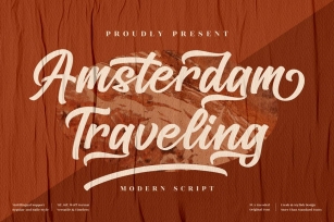 Amsterdam Traveling Modern Script LS Font Download