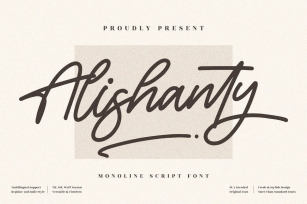 Alishanty Monoline Signature Font LS Font Download
