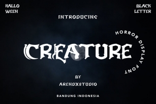 Creature - Horror Display Font Font Download