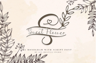 Sweet Floral Monogram Font Download