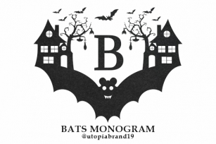 Bats Monogram Font Download
