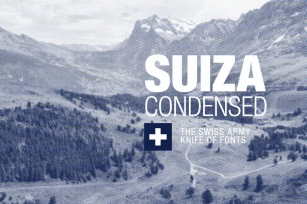 Suiza Condensed family byPeople Font Download