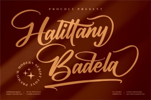 Halittany Badela Modern Script Font Download