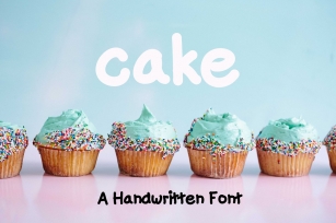 CAKE: A Fun, bubbly handwritten font Font Download