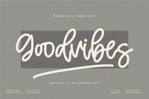 Goodvibes Monoline Handwritten Font Download
