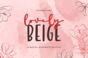 lovely beige - feminine handwritten font Font Download