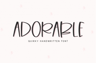 Adorable - Quirky Handwritten Font Font Download