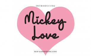 Mickey Love Font Download