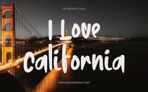 I Love California Font Download