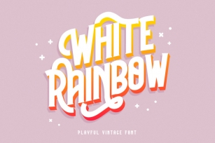 White Rainbow Playful Vintage Font Font Download