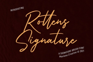 Rottens Signature Brush Font Font Download