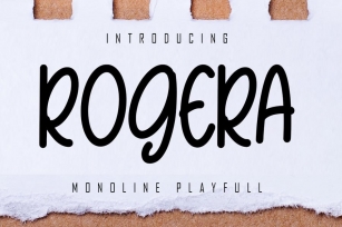 Rogera - Monoline Playful Font Download