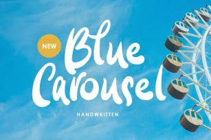 Blue Carousel - Handwritten Font Font Download