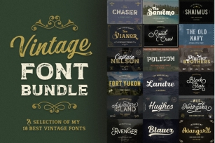 Vintage Font Bundle Font Download