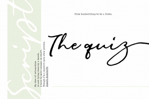 The Quiz Script Font Download