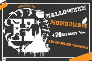 Halloween Monogram Font Download