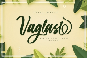 Vaglast - Modern Script Font Font Download