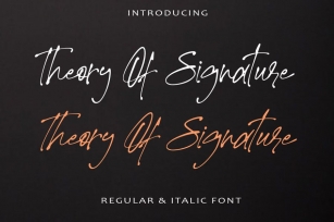 AM Theory Of Signature Font Download