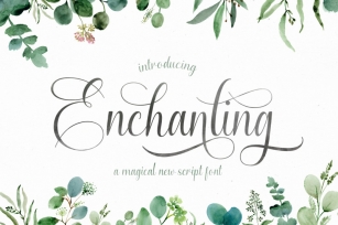 Enchanting Script Font (Wedding Fonts, Script Fonts, Love Fonts) Font Download