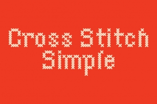 Cross Stitch Simple Font Download