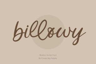 Billowy - Handwritting Script Font Font Download
