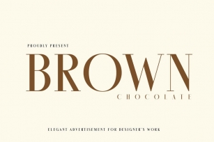 Brown Chocolatte Advertisement Font Font Download