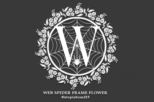 Web Spider Frame Flower Font Download