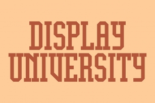 Display University Font Download