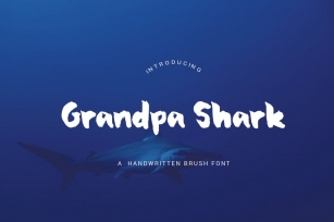 Grandpa Shark - Handwritten Brush Font Font Download