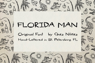 FLORIDA MAN: Sketchy Yard Sale Signs Font Download