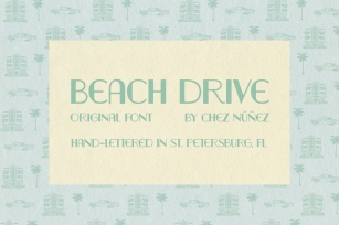BEACH DRIVE: Vintage Florida Beach Font Download
