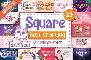 Square - Best Font Bundle Font Download